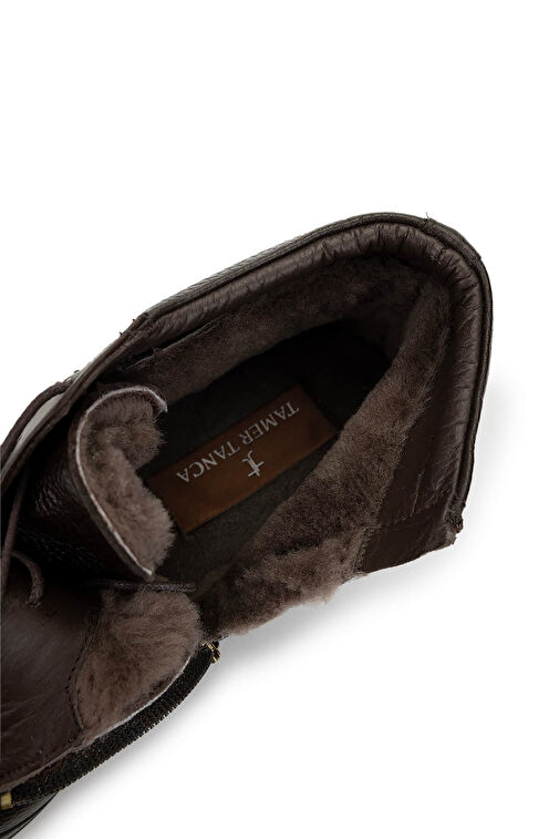 Tamer Tanca Erkek Hakiki Deri Kahverengi Casual Bot - Görsel 6