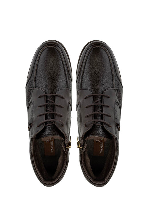 Tamer Tanca Erkek Hakiki Deri Kahverengi Casual Bot - Görsel 8