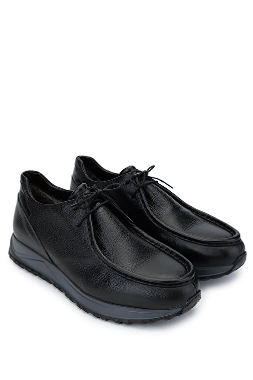 Tamer Tanca Siyah Erkek Deri Günlük Ayakkabı 537 3435KRK ERK AYK SK24-25 - Görsel 3