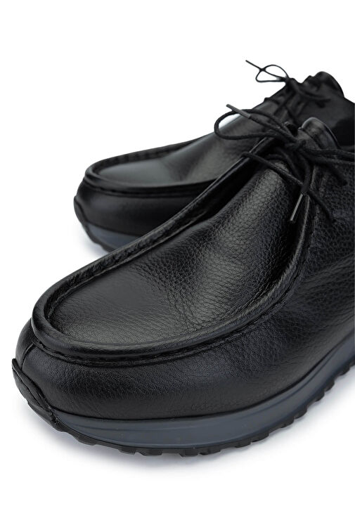 Tamer Tanca Siyah Erkek Deri Günlük Ayakkabı 537 3435KRK ERK AYK SK24-25 - Görsel 4