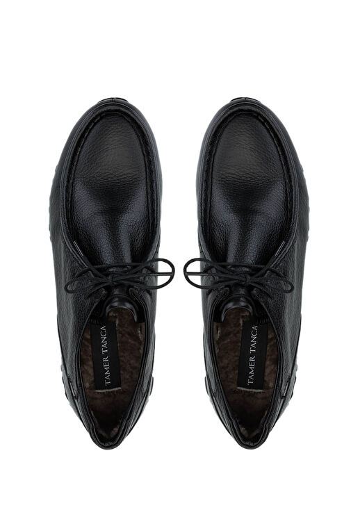 Tamer Tanca Siyah Erkek Deri Günlük Ayakkabı 537 3435KRK ERK AYK SK24-25 - Görsel 6