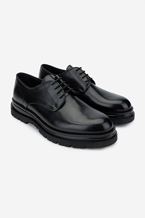 Valmenti Siyah Erkek Deri Klasik Ayakkabı 537 3514 ERK AYK SK24-25 - Görsel 3
