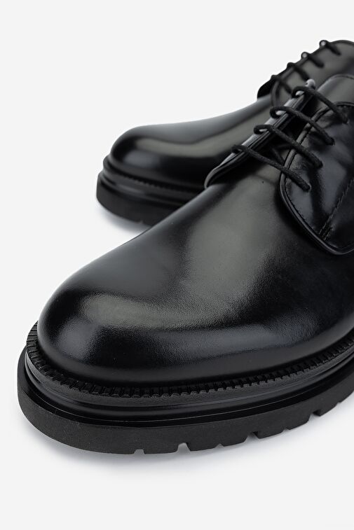 Valmenti Siyah Erkek Deri Klasik Ayakkabı 537 3514 ERK AYK SK24-25 - Görsel 4