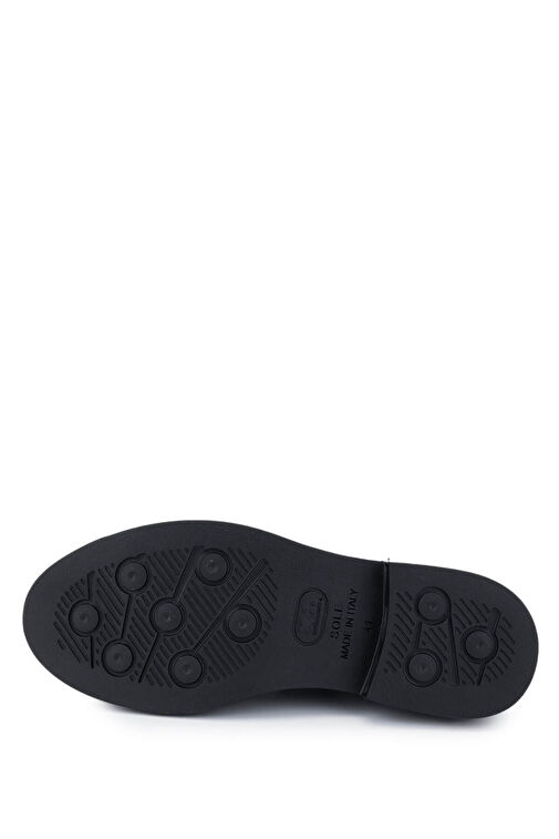 Tamer Tanca Erkek Hakiki Deri Siyah Deri Casual Bot - Görsel 5