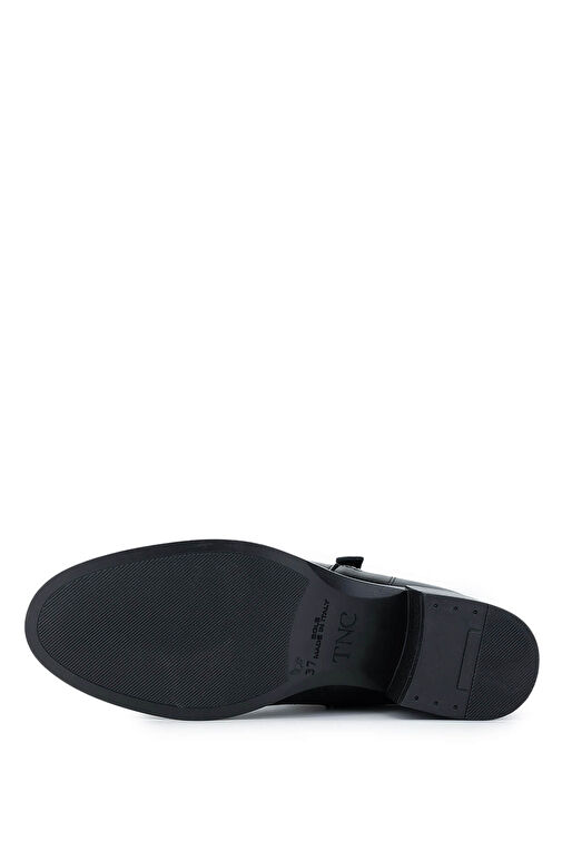 Tamer Tanca Kadın Hakiki Deri Siyah Deri Topuklu Bot - Görsel 5