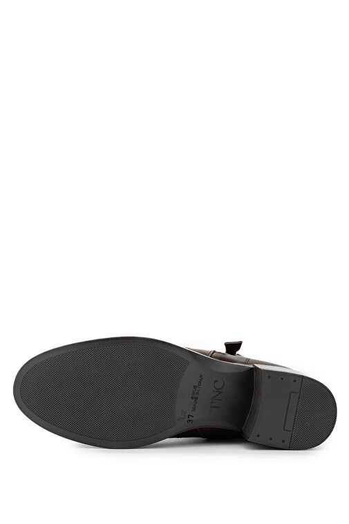 Tamer Tanca Kadın Hakiki Deri Kahverengi Topuklu Bot - Görsel 5