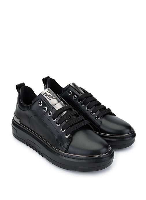 Tamer Tanca Kadın Suni Deri Siyah Sneakers & Spor Ayakkabı - Görsel 3