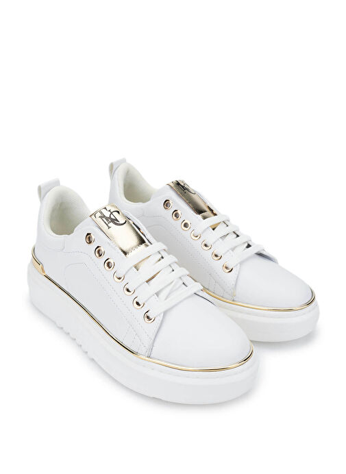 Tamer Tanca Kadın Suni Deri Beyaz Sneakers & Spor Ayakkabı - Görsel 3