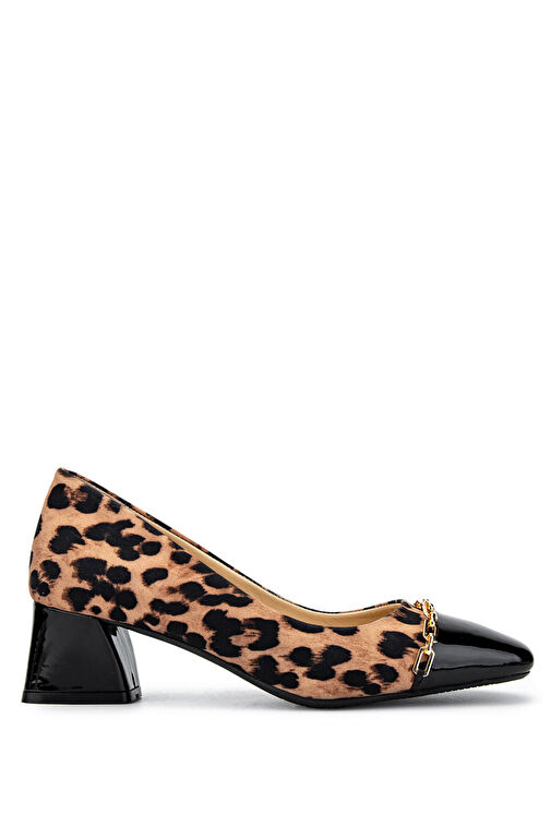 Tamer Tanca Kadın Hakiki Deri Leopar Topuklu Ayakkabı - Görsel 2