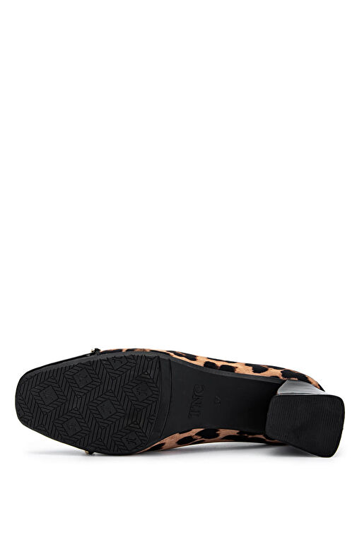 Tamer Tanca Kadın Hakiki Deri Leopar Topuklu Ayakkabı - Görsel 4