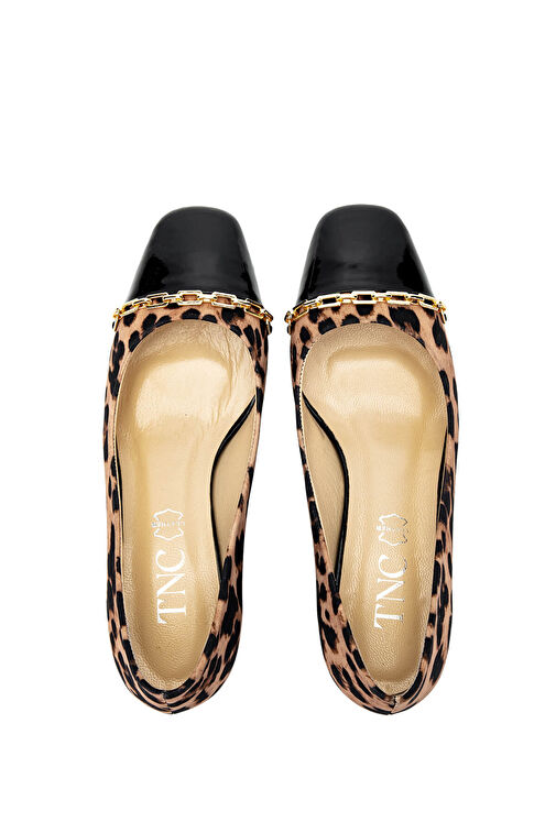 Tamer Tanca Kadın Hakiki Deri Leopar Topuklu Ayakkabı - Görsel 7