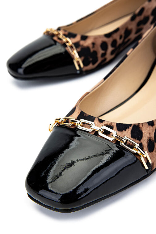 Tamer Tanca Kadın Hakiki Deri Leopar Babet Ayakkabı - Görsel 5