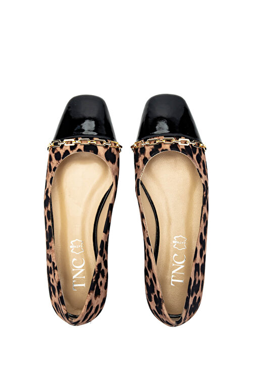 Tamer Tanca Kadın Hakiki Deri Leopar Babet Ayakkabı - Görsel 6