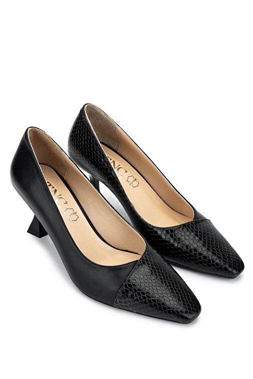 Tamer Tanca Kahverengi Kadın Deri Topuklu Ayakkabı 1027 0199 BN AYK SK24-25 - Görsel 3