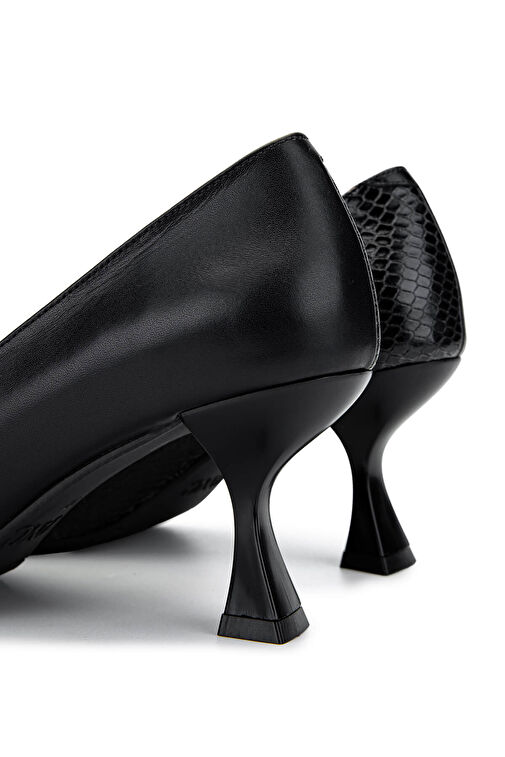 Tamer Tanca Kahverengi Kadın Deri Topuklu Ayakkabı 1027 0199 BN AYK SK24-25 - Görsel 6