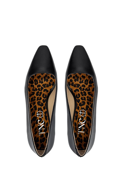 Tamer Tanca Kadın Hakiki Deri Siyah Deri Topuklu Ayakkabı - Görsel 7