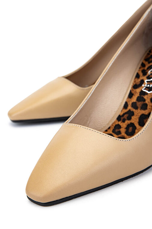 Tamer Tanca Siyah Kadın Deri Topuklu Ayakkabı 1027 0198 BN AYK SK24-25 - Görsel 5