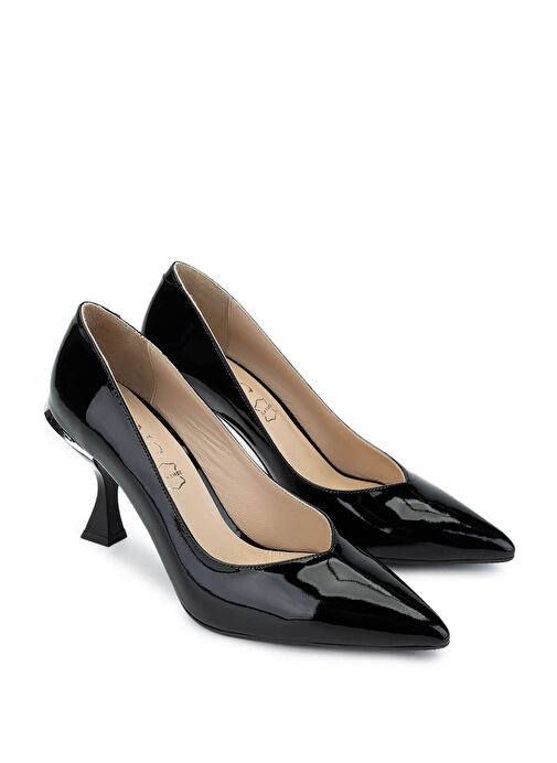 Tamer Tanca Bordo Kadın Rugan Topuklu Ayakkabı 1027 0197 BN AYK SK24-25 - Görsel 3