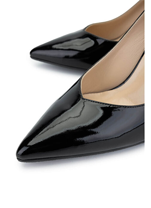 Tamer Tanca Bordo Kadın Rugan Topuklu Ayakkabı 1027 0197 BN AYK SK24-25 - Görsel 4