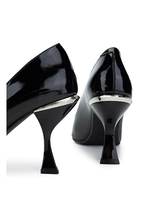 Tamer Tanca Bordo Kadın Rugan Topuklu Ayakkabı 1027 0197 BN AYK SK24-25 - Görsel 5