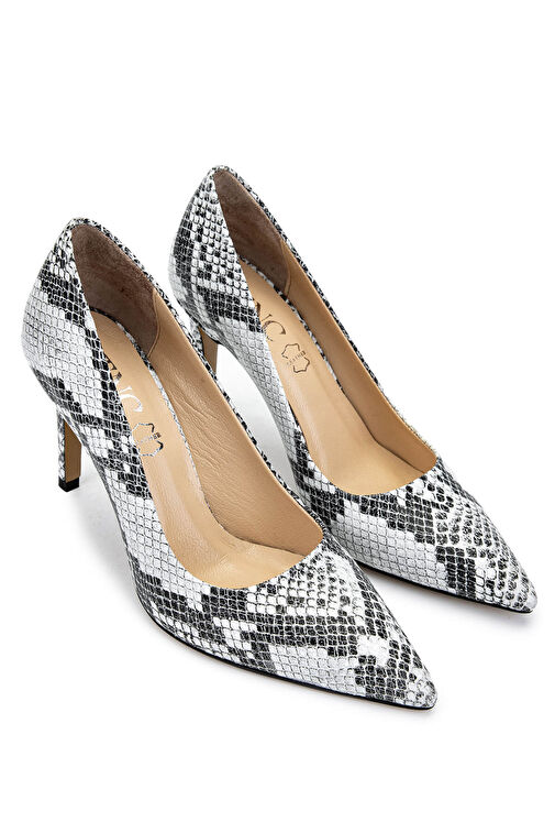 Tamer Tanca Kadın Hakiki Deri Naturel Topuklu Ayakkabı - Görsel 3