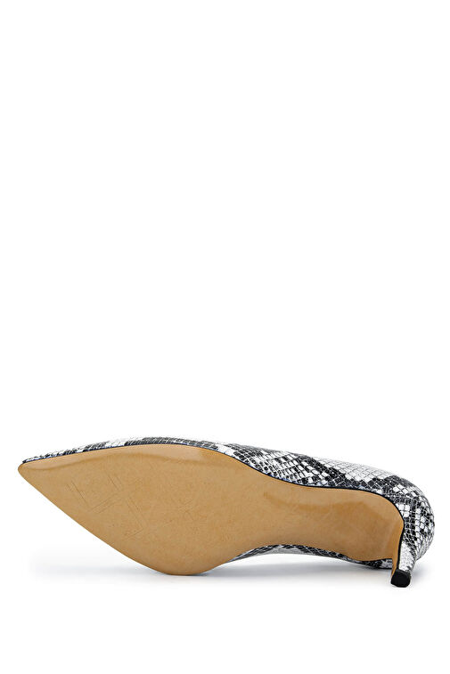 Tamer Tanca Kadın Hakiki Deri Naturel Topuklu Ayakkabı - Görsel 4