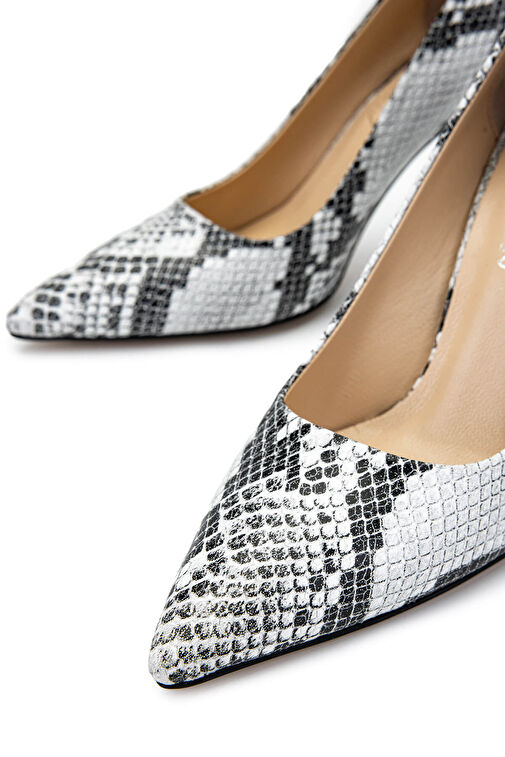 Tamer Tanca Kadın Hakiki Deri Naturel Topuklu Ayakkabı - Görsel 5