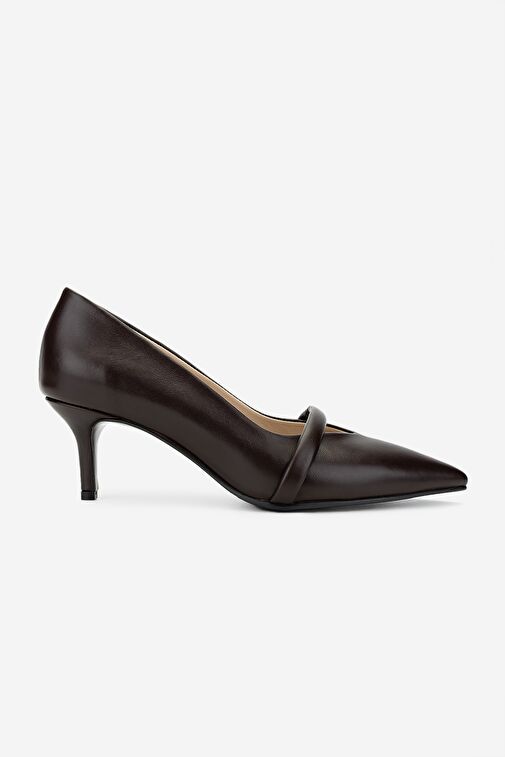 Valmenti Siyah Kadın Deri Stiletto 1027 1000 BN AYK SK24-25 - Görsel 2