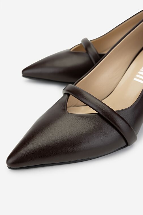 Valmenti Siyah Kadın Deri Stiletto 1027 1000 BN AYK SK24-25 - Görsel 4