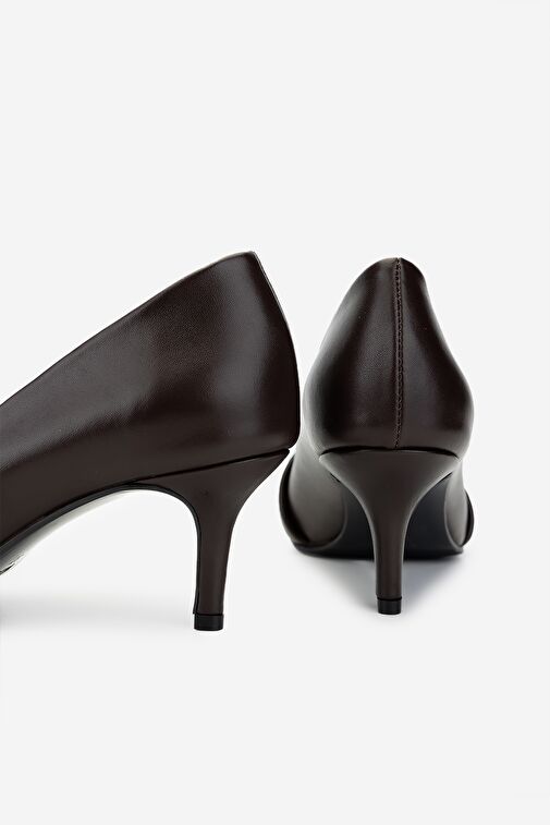 Valmenti Siyah Kadın Deri Stiletto 1027 1000 BN AYK SK24-25 - Görsel 5