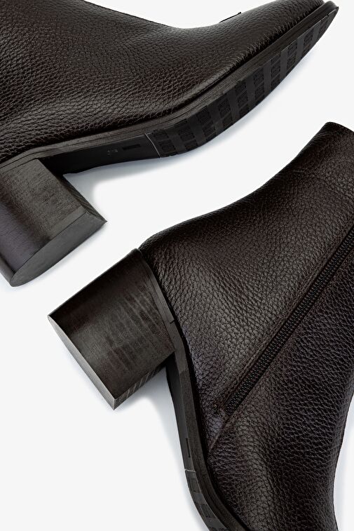 Valmenti Kadın Hakiki Deri Kahverengi Topuklu Bot - Görsel 7