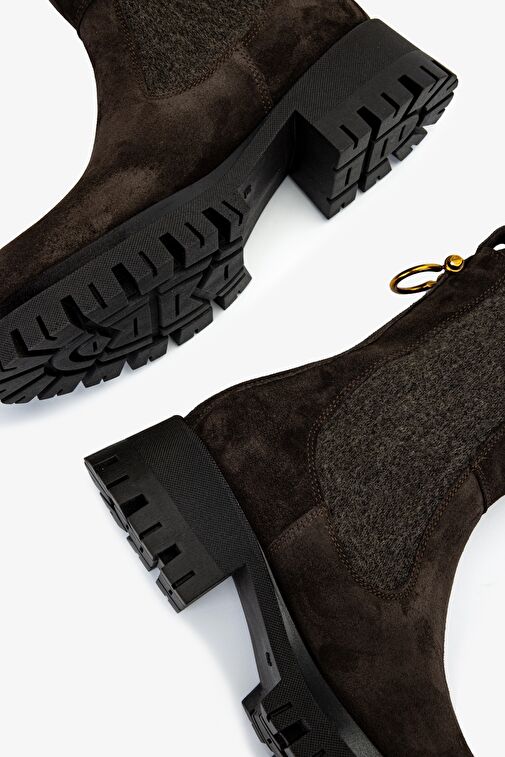 Valmenti Kadın Hakiki Deri Gri Düz Bot - Görsel 6