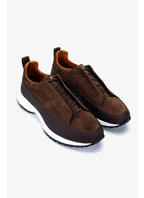Valmenti Kahverengi Erkek Süet Sneaker 1092 V2222 ERK AYK SK24-25 - Görsel 3