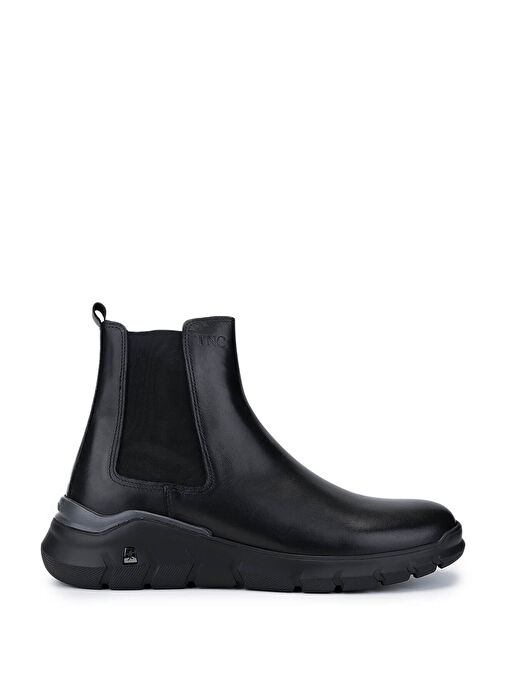 Tamer Tanca Erkek Hakiki Deri Siyah Deri Casual Bot - Görsel 2