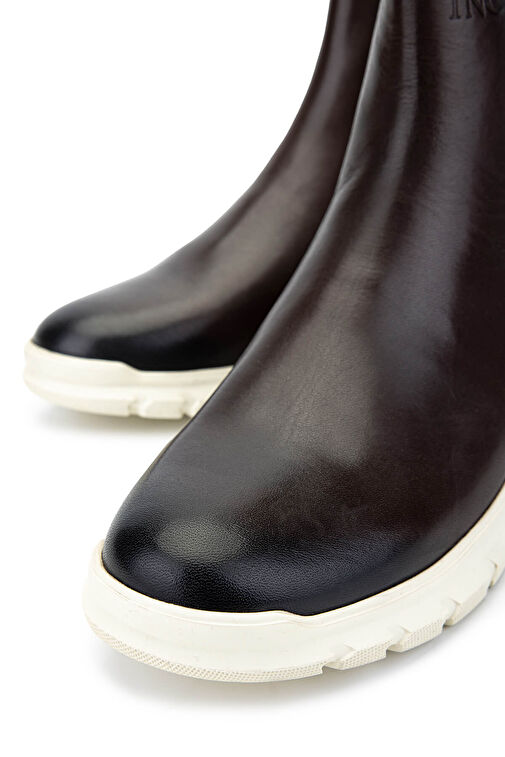 Tamer Tanca Erkek Hakiki Deri Kahverengi Casual Bot - Görsel 5