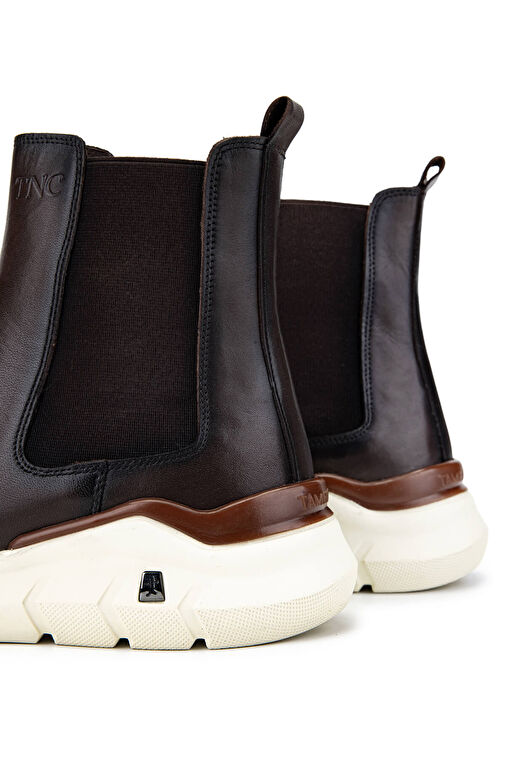 Tamer Tanca Erkek Hakiki Deri Kahverengi Casual Bot - Görsel 6