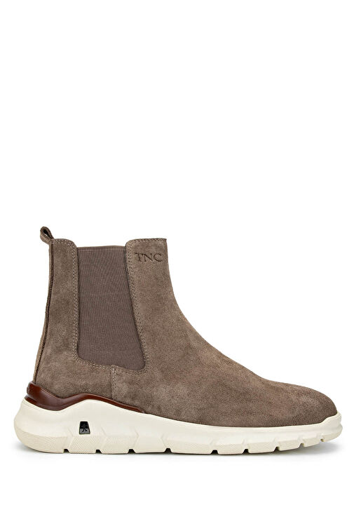 Tamer Tanca Erkek Hakiki Deri Bej Süet Casual Bot - Görsel 2