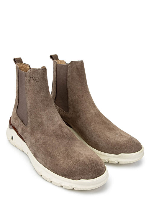 Tamer Tanca Erkek Hakiki Deri Bej Süet Casual Bot - Görsel 3