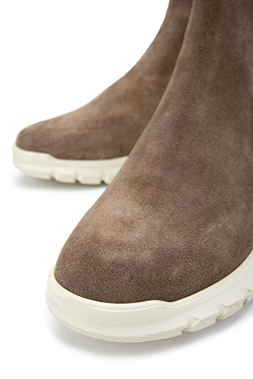 Tamer Tanca Erkek Hakiki Deri Bej Süet Casual Bot - Görsel 5