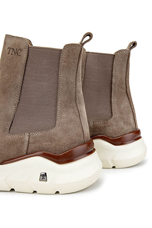 Tamer Tanca Erkek Hakiki Deri Bej Süet Casual Bot - Görsel 6