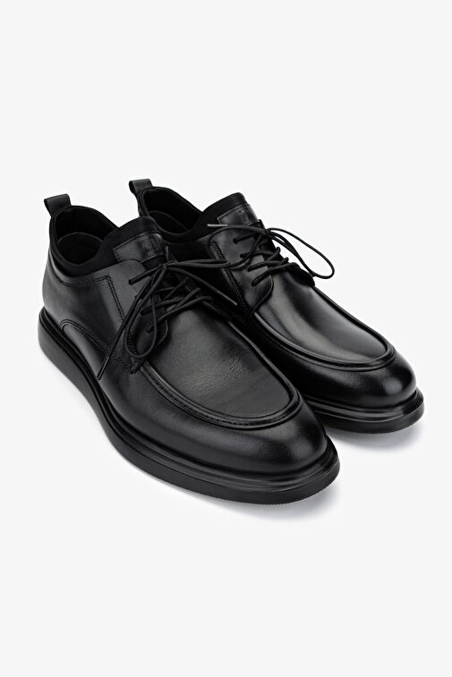 Valmenti Siyah Erkek Deri Günlük Ayakkabı 863 10341 ERK AYK SK24-25 - Görsel 3