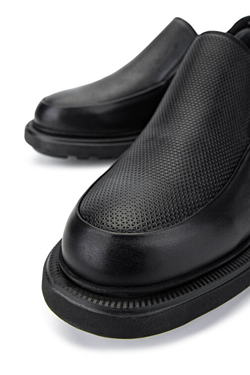 Tamer Tanca Siyah Erkek Deri Günlük Ayakkabı 318 404-04 ERK AYK SK24-25 - Görsel 5