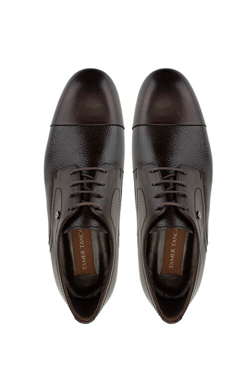 Tamer Tanca Erkek Hakiki Deri Kahverengi Klasik Ayakkabı - Görsel 6