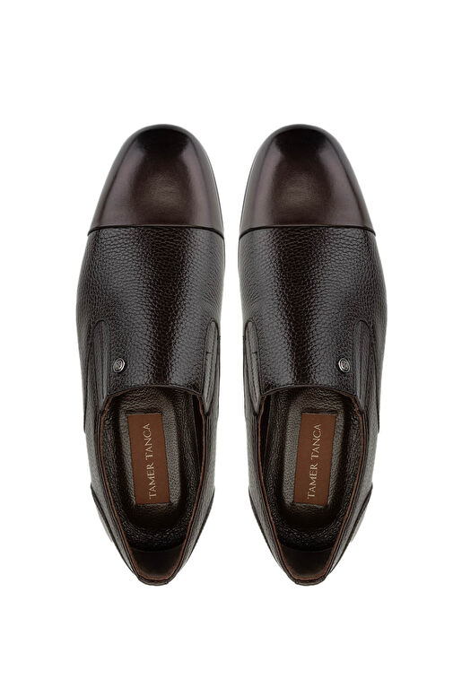 Tamer Tanca Erkek Hakiki Deri Kahverengi Loafer Ayakkabı - Görsel 6