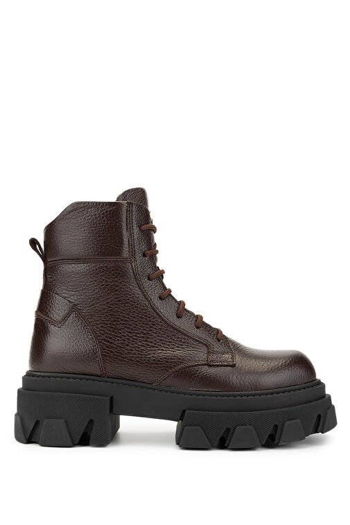 Tamer Tanca Kadın Hakiki Deri Kahverengi Casual Bot - Görsel 2