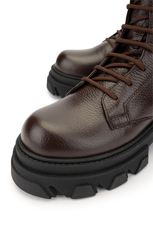 Tamer Tanca Kadın Hakiki Deri Kahverengi Casual Bot - Görsel 4