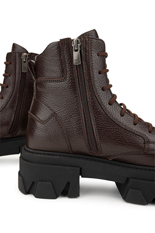 Tamer Tanca Kadın Hakiki Deri Kahverengi Casual Bot - Görsel 6