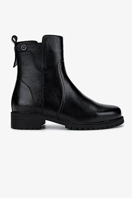 Valmenti Kadın Siyah Floter Düz Bot - Görsel 2