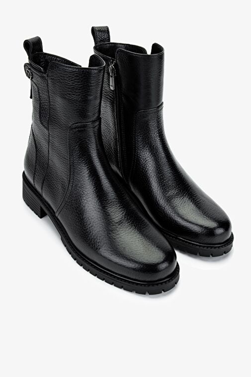 Valmenti Kadın Siyah Floter Düz Bot - Görsel 3