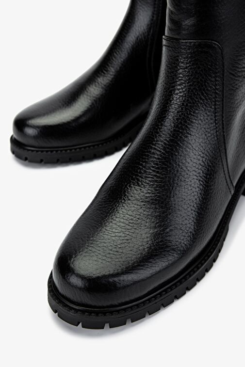 Valmenti Kadın Siyah Floter Düz Bot - Görsel 4